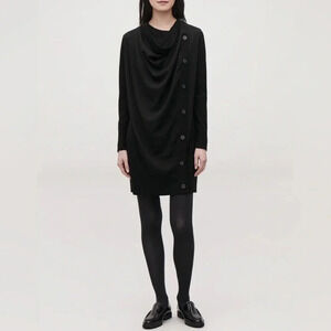 COS Draped Wool Dress Size Small